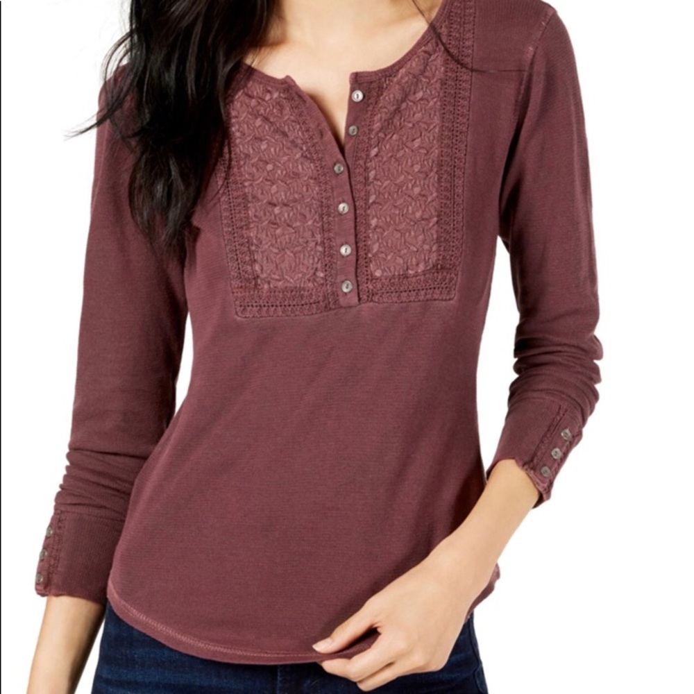 Lucky Brand Womens Pintuck Blouse. New with tags.